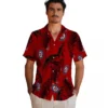 Washington Nationals Hawaiian Shirt - Palm Leaf Red Aloha Shirt