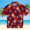 Washington Nationals Hawaiian Shirt - Palm Tree Flower Red Aloha Shirt