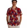 Washington Nationals Hawaiian Shirt - Palm Tree Flower Red Aloha Shirt