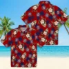Washington Nationals Hawaiian Shirt - Palm Tree Flower Red Aloha Shirt