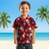 Washington Nationals Hawaiian Shirt - Palm Tree Flower Red Aloha Shirt