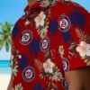 Washington Nationals Hawaiian Shirt - Palm Tree Flower Red Aloha Shirt