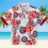 Washington Nationals Hawaiian Shirt - Patriotic Hibiscus Design Red White Aloha Shirt