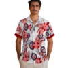 Washington Nationals Hawaiian Shirt - Patriotic Hibiscus Design Red White Aloha Shirt