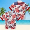 Washington Nationals Hawaiian Shirt - Patriotic Hibiscus Design Red White Aloha Shirt