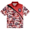 Washington Nationals Hawaiian Shirt - Sunset Palms Red White Aloha Shirt
