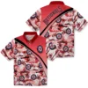 Washington Nationals Hawaiian Shirt - Sunset Palms Red White Aloha Shirt