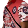 Washington Nationals Hawaiian Shirt - Sunset Palms Red White Aloha Shirt