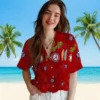 Washington Nationals Hawaiian Shirt - Surfboard Palm Red Aloha Shirt