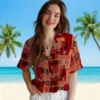 Washington Nationals Hawaiian Shirt - Tribal Symbols Red Aloha Shirt
