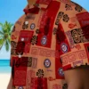 Washington Nationals Hawaiian Shirt - Tribal Symbols Red Aloha Shirt