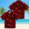 Washington Nationals Hawaiian Shirt - Tropical Patchwork Red Black Aloha Shirt