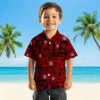 Washington Nationals Hawaiian Shirt - Tropical Patchwork Red Black Aloha Shirt