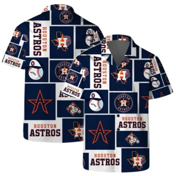 Houston Astros Iconic Grid Hawaiian Shirt