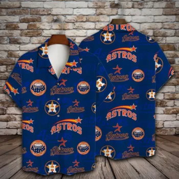 Houston Astros Retro Starburst Hawaiian Shirt