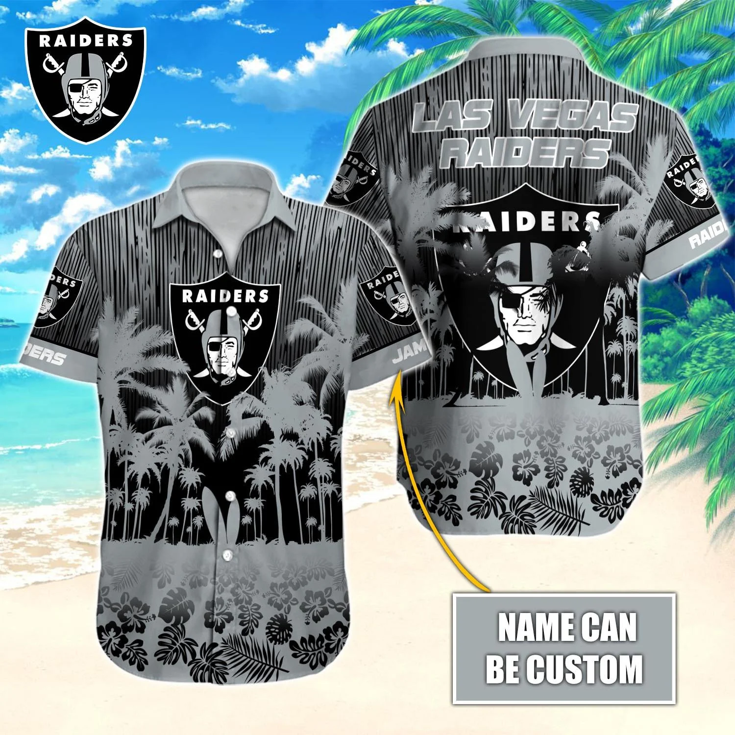 personalized-las-vegas-raiders-monochrome-tropics-hawaiian-shirt.webp