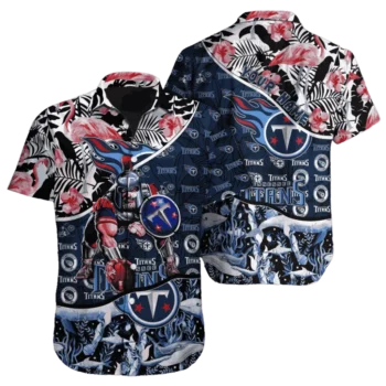 Personalized Tennessee Titans Ocean Bloom Hawaiian Shirt