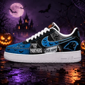 Carolina Panthers | Premium N.F.L Fear The Team Halloween AF1 Sneakers