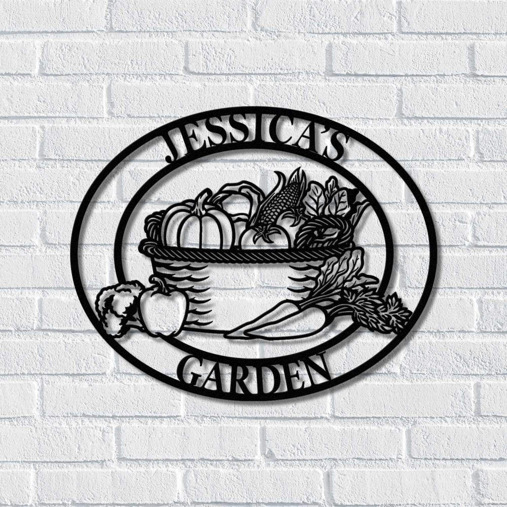 Personalized Garden Metal Sign, Custom Vegetable Garden Sign, Metal ...