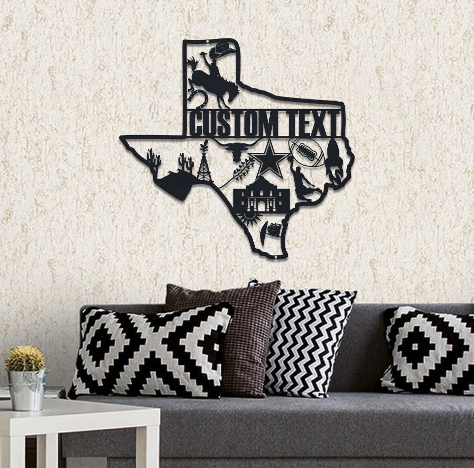 Custom Texas Sign, Texas Metal Sign, Texas Family Name Sign, Texas ...