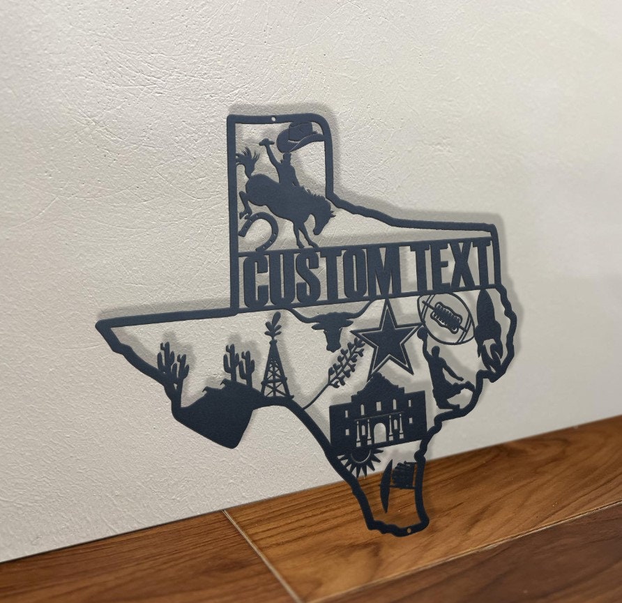 Custom Texas Sign, Texas Metal Sign, Texas Family Name Sign, Texas ...