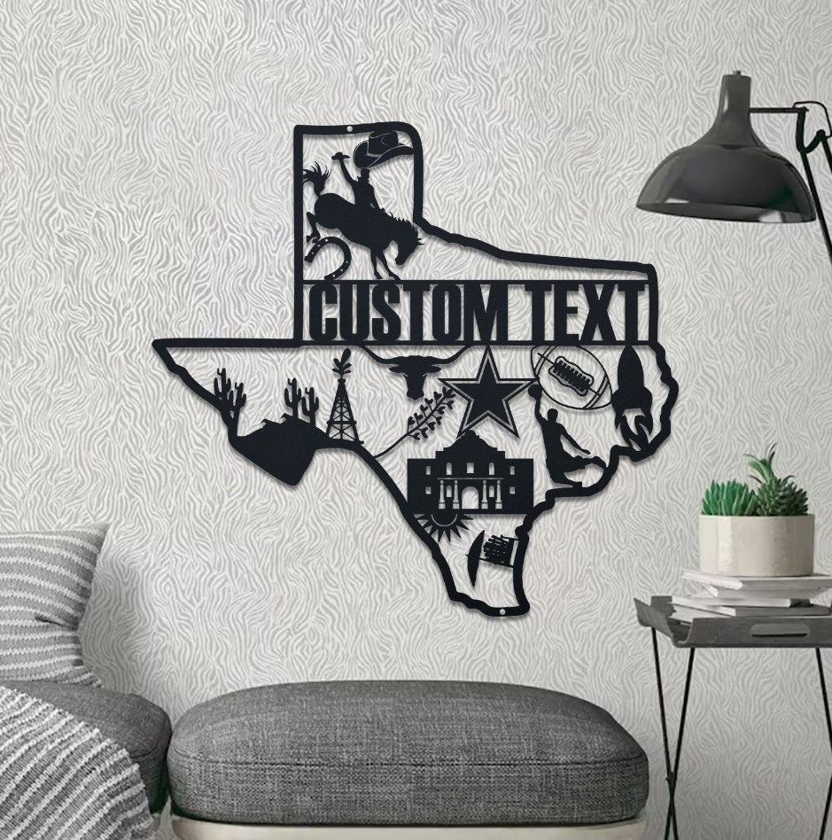 Custom Texas Sign, Texas Metal Sign, Texas Family Name Sign, Texas ...